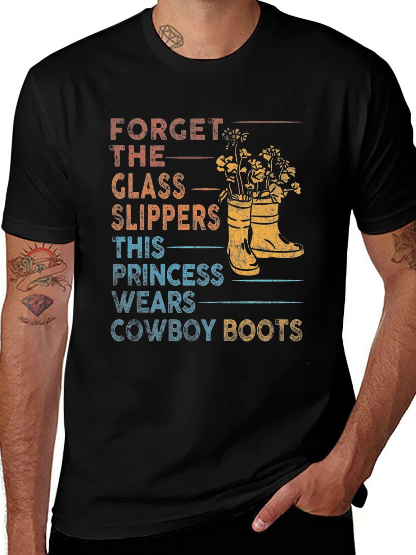 Forget Glass Slippers Cowboy Boots T-Shirt
