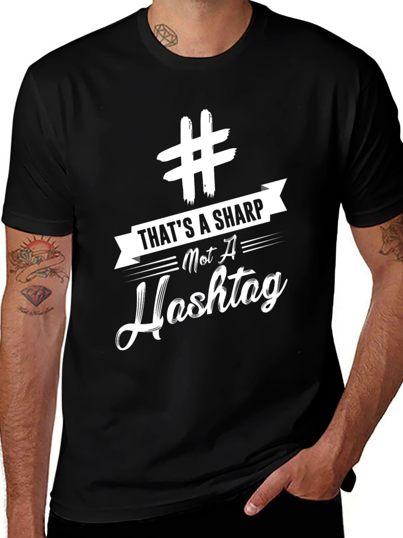 Variant 3 of Sharp Not Hashtag Funny Graphic T-Shirt