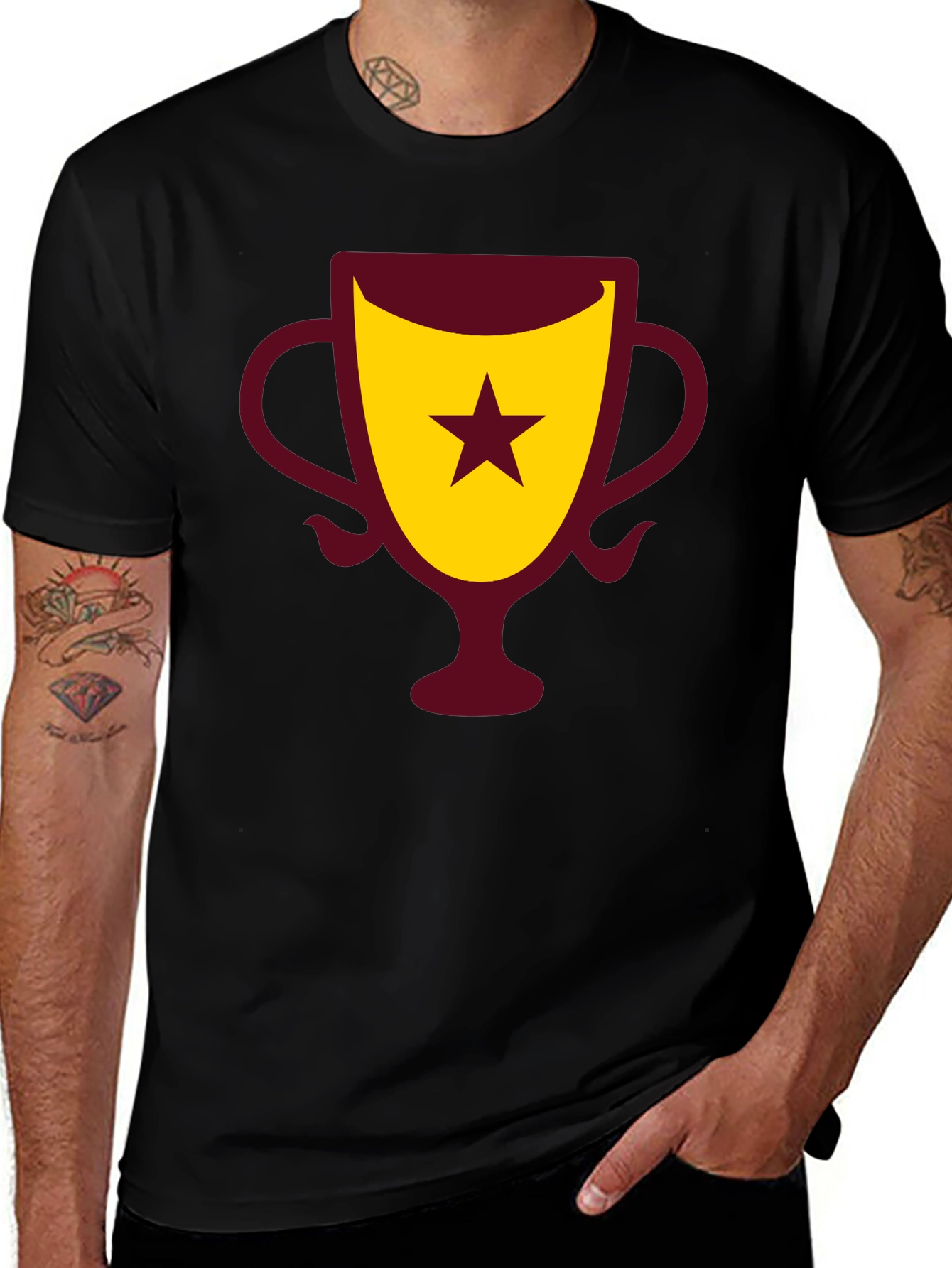 Trophy Star Graphic Tee - Casual Comfort