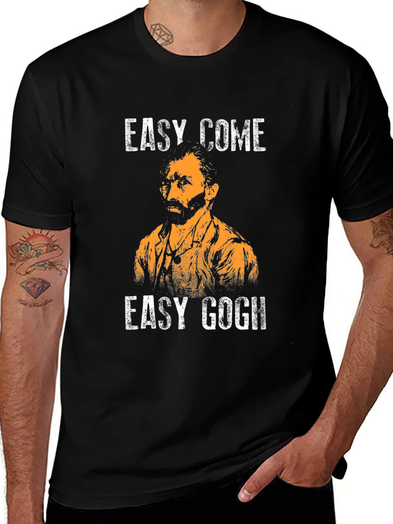 Variant 10 of Easy Come Easy Gogh T-Shirt Funny Art Pun Tee