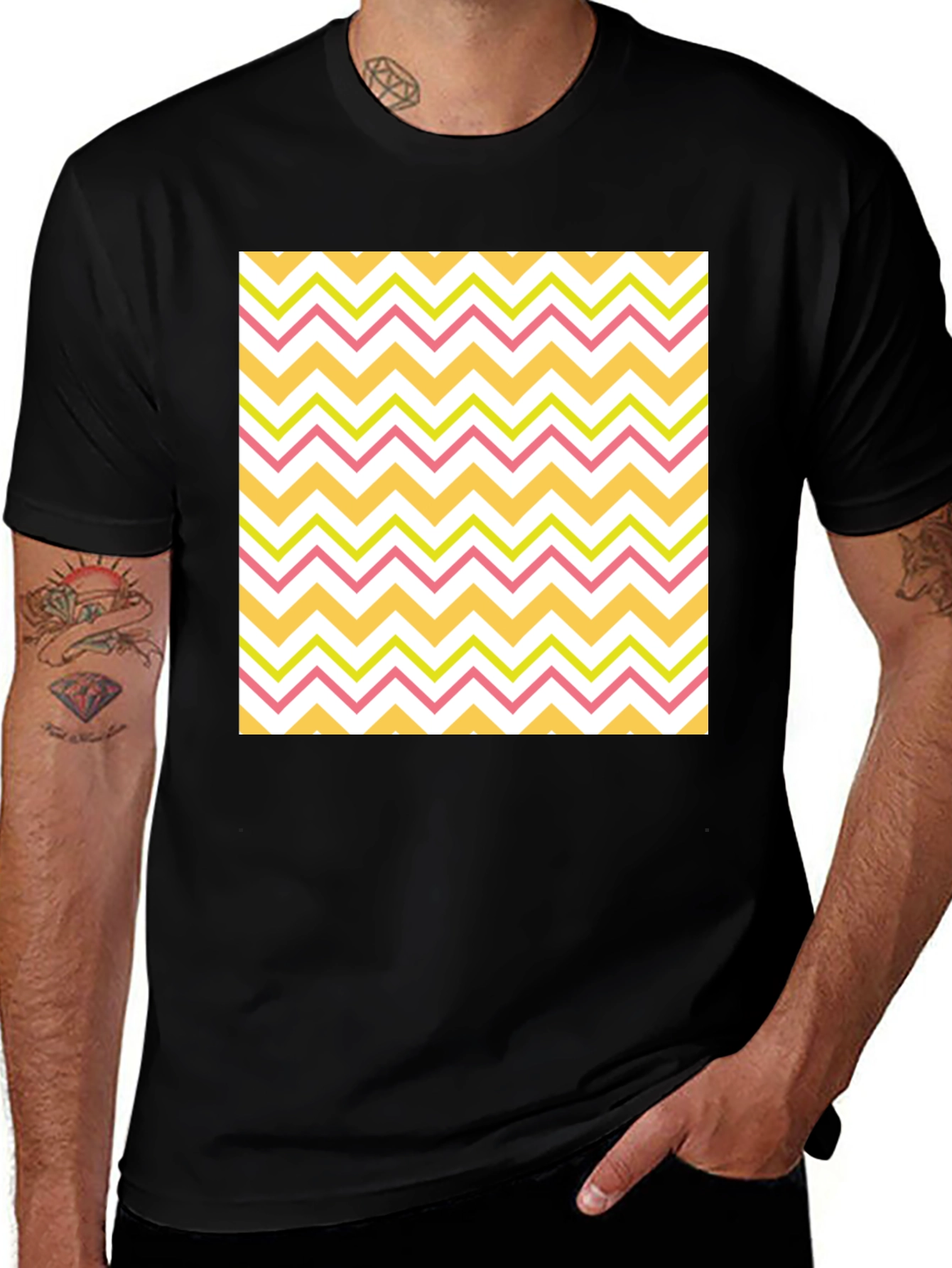 Variant 12 of Zigzag Pattern T-Shirt - Casual Style