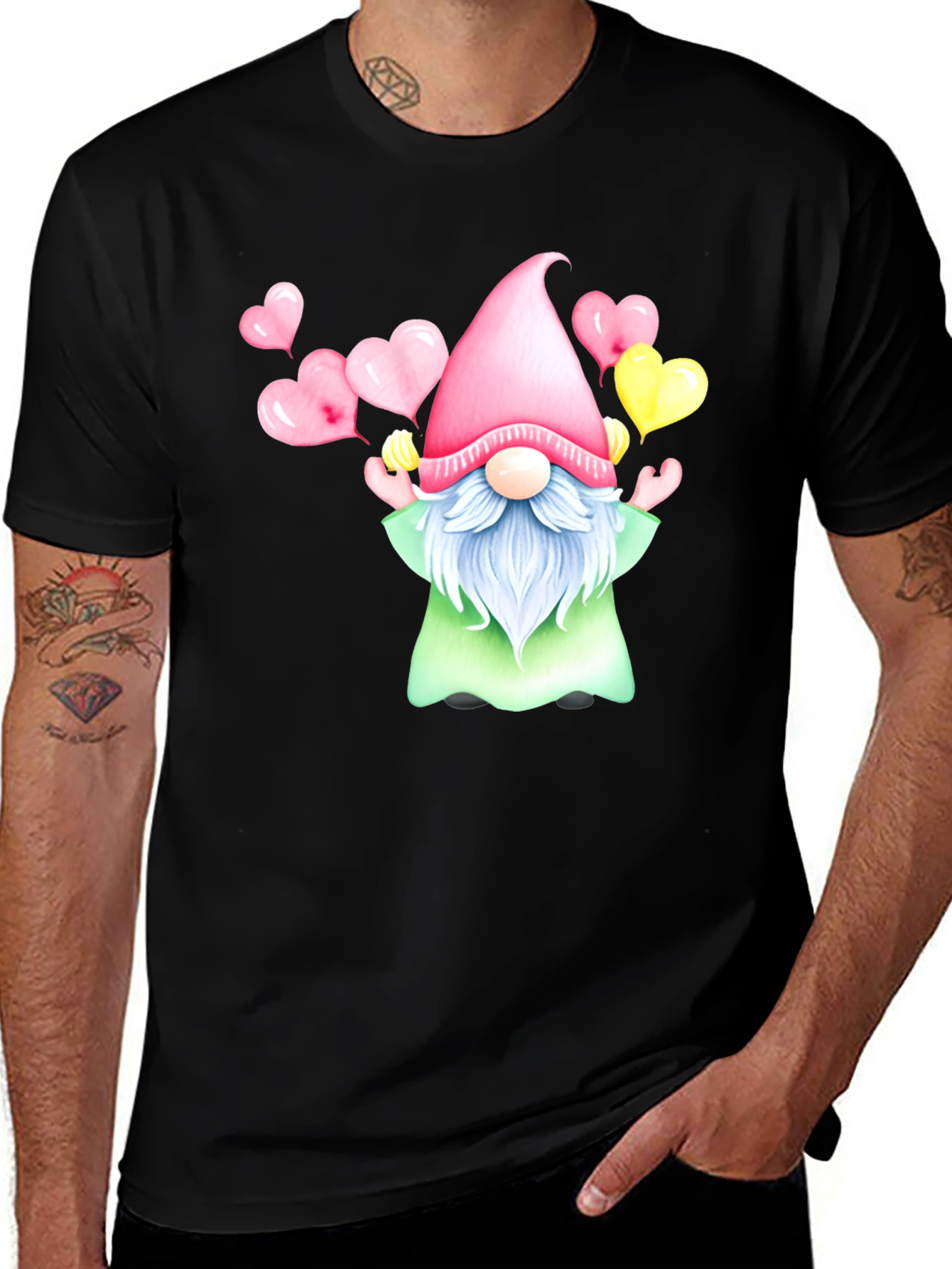 Variant 22 of Gnome Love Heart T-Shirt - Cute Valentine's Day Tee