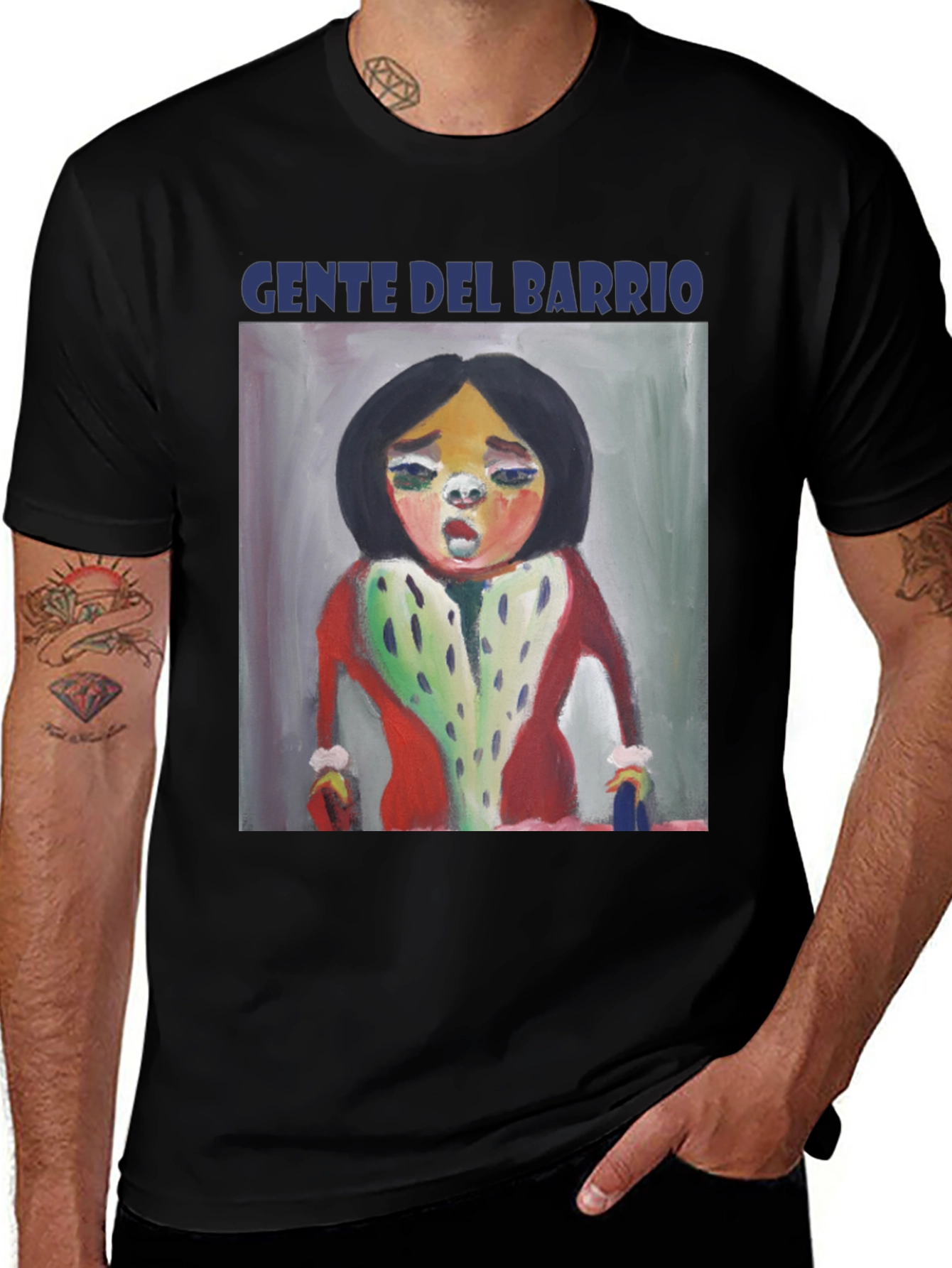 Variant 20 of Gente Del Barrio Graphic Tee - Expressive Art T-Shirt