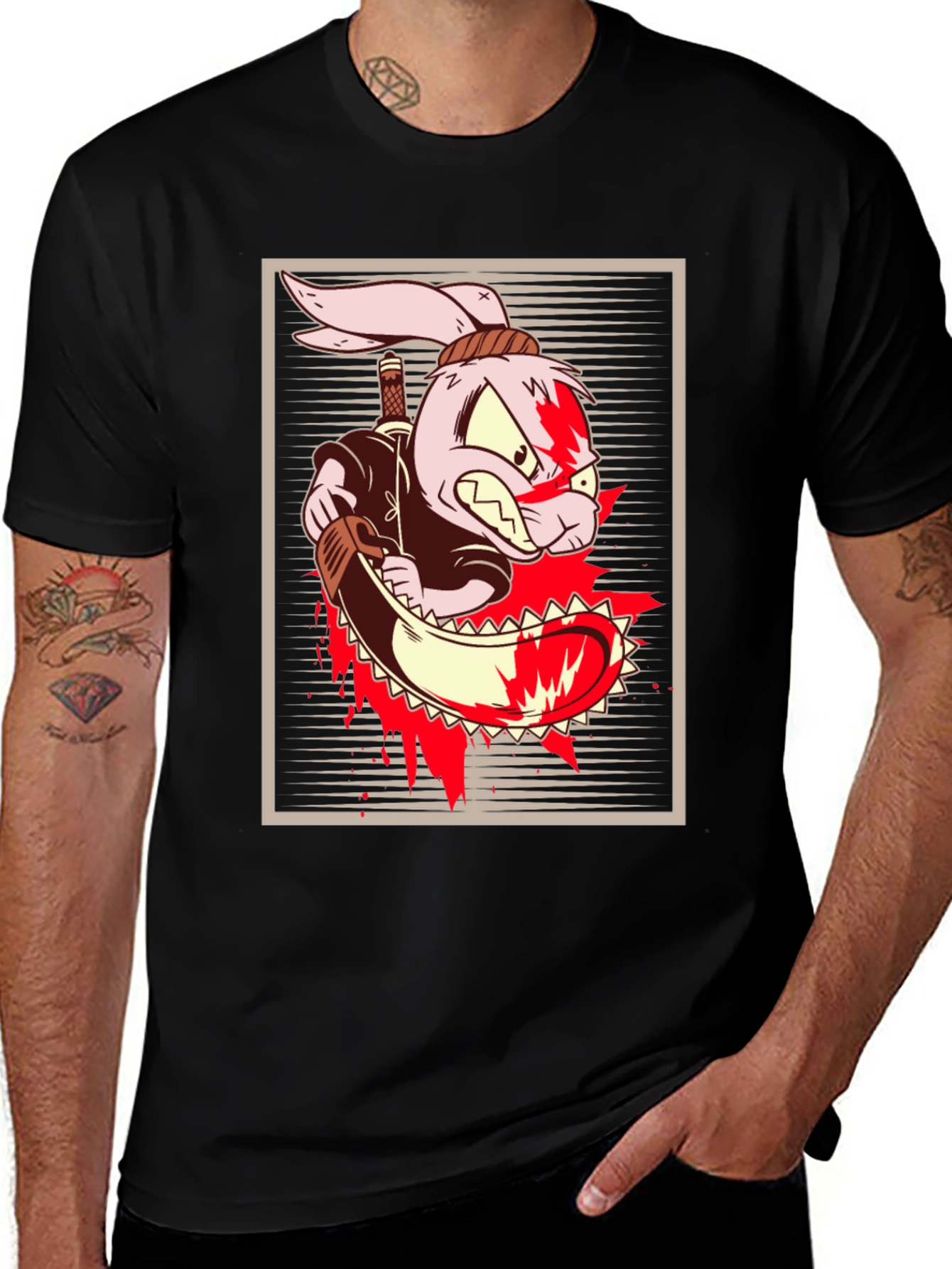 Variant 8 of Killer Bunny T-Shirt - Chainsaw Rabbit Tee