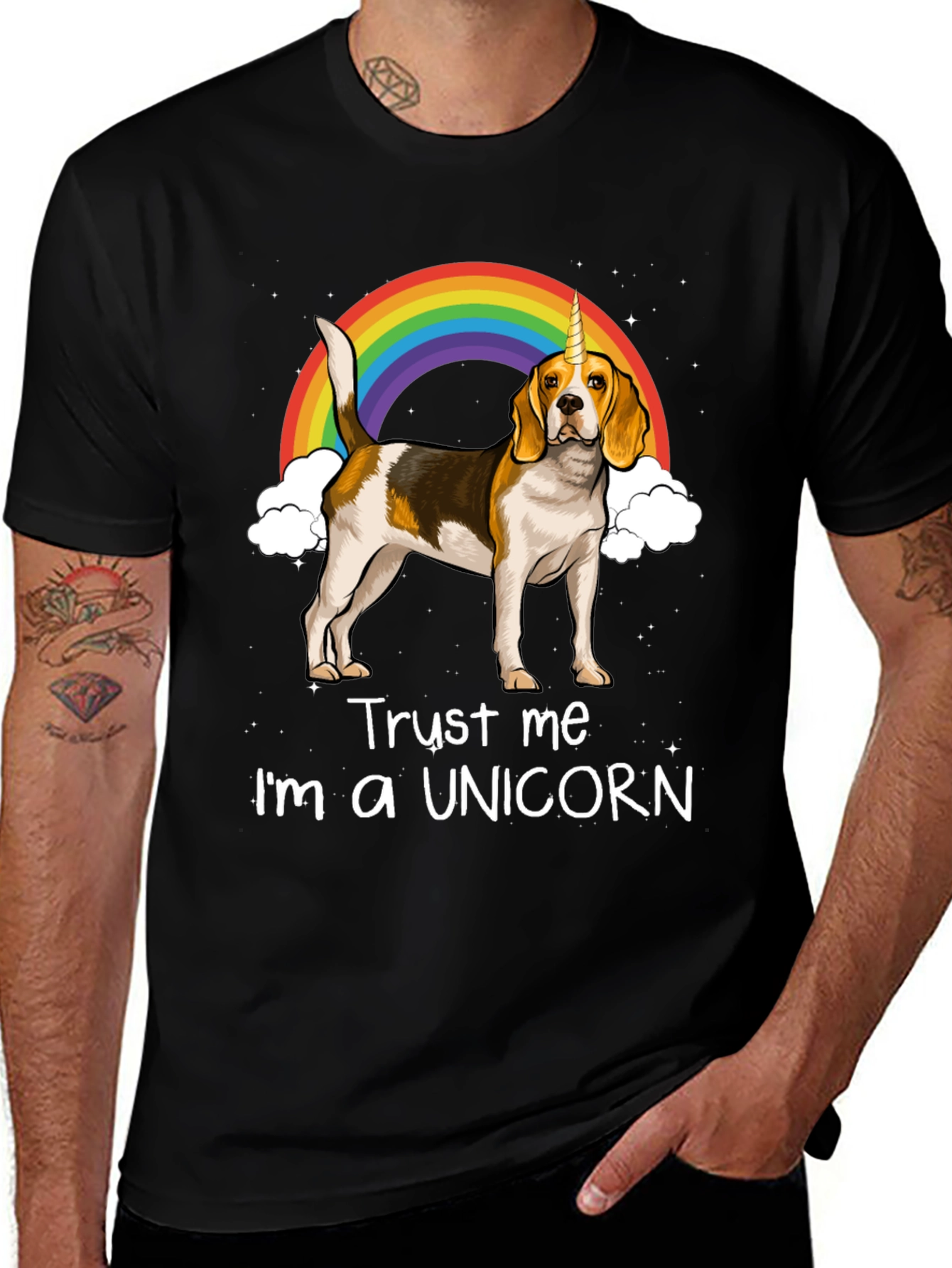 Variant 19 of Unicorn Beagle Graphic T-Shirt
