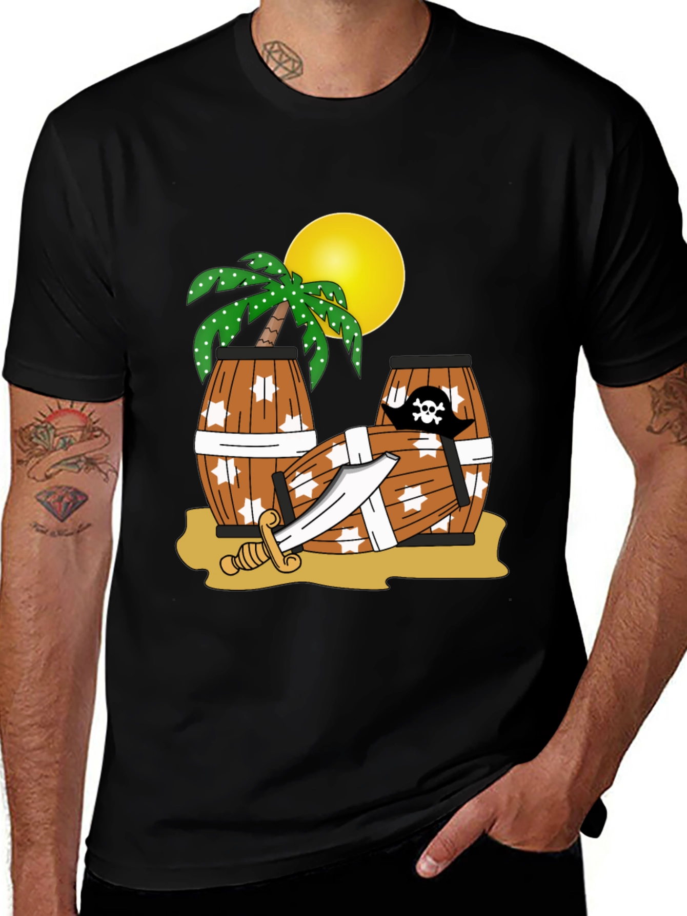 Variant 21 of Pirate Island Tee - Treasure Chest Graphic T-Shirt
