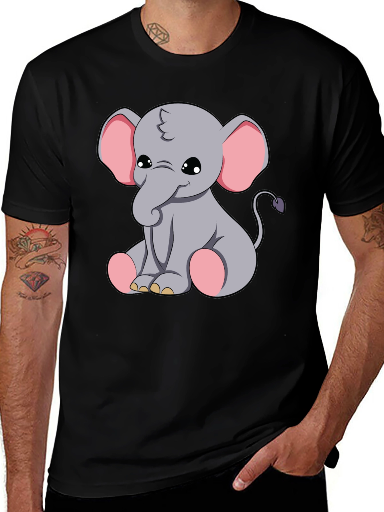 Variant 14 of Cute Elephant Graphic Tee - Soft Cotton Blend
