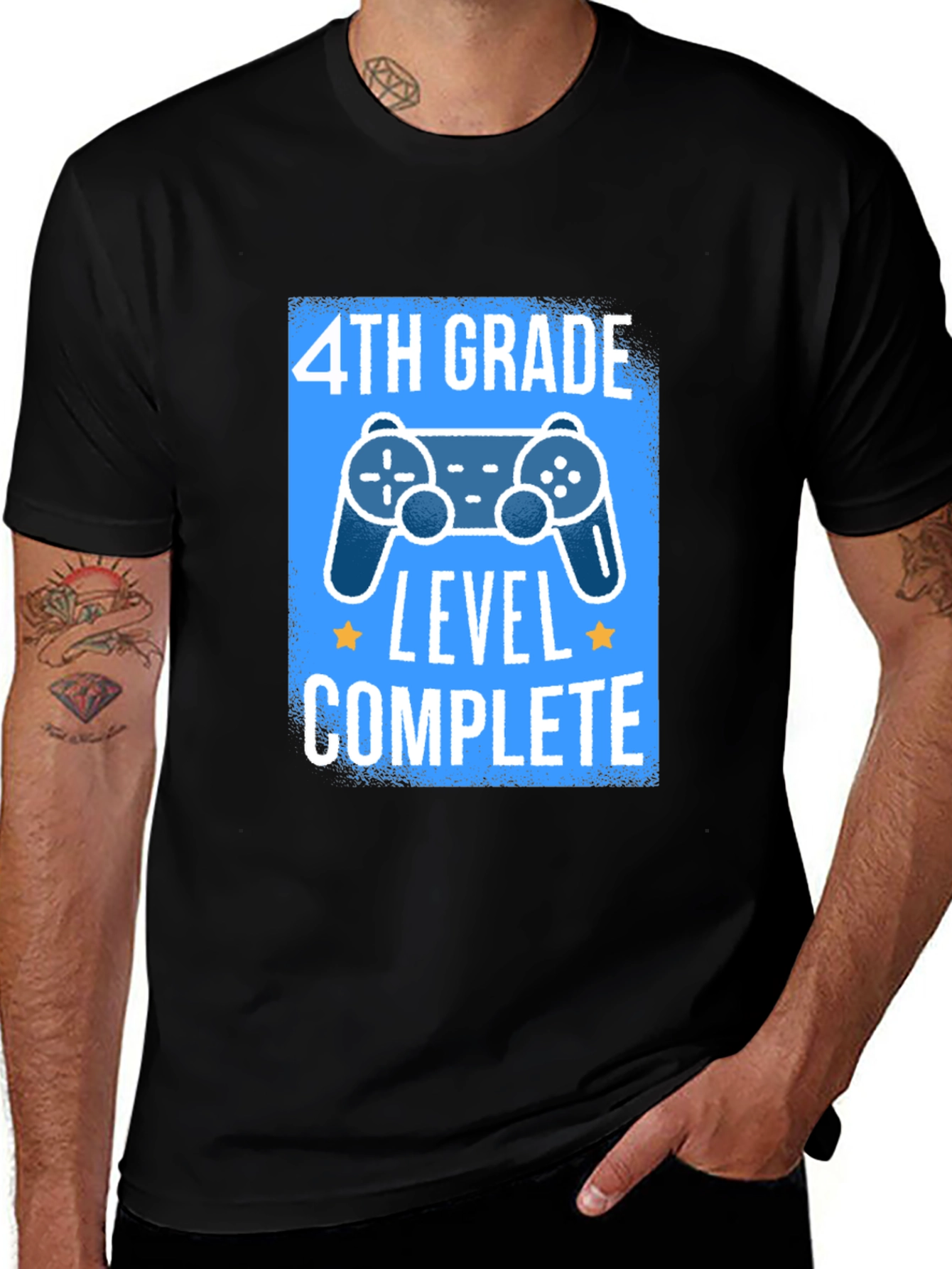 4th Grade Level Complete Black T-Shirt