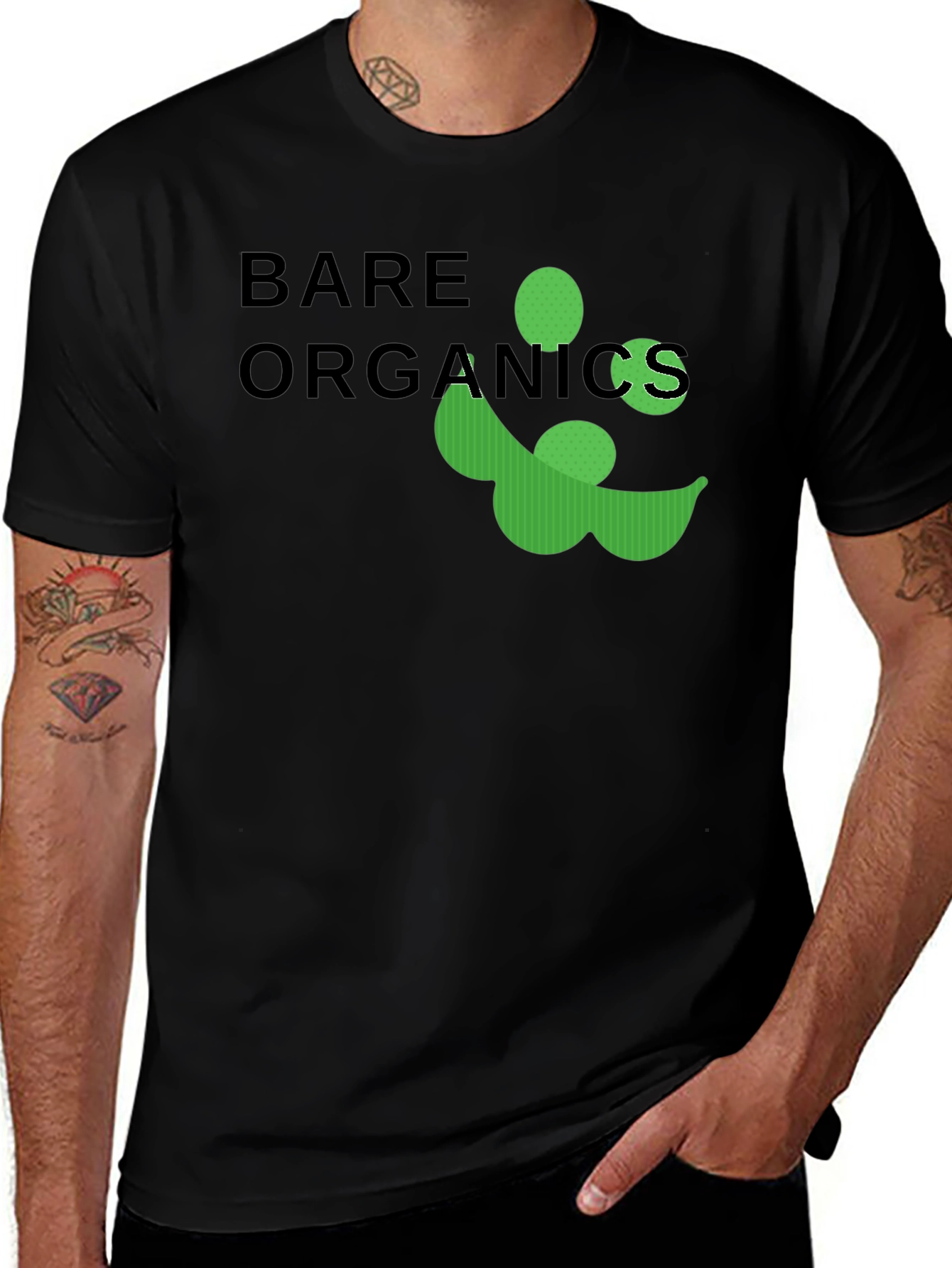 Variant 12 of Bare Organics Graphic Tee - Black Casual Shirt