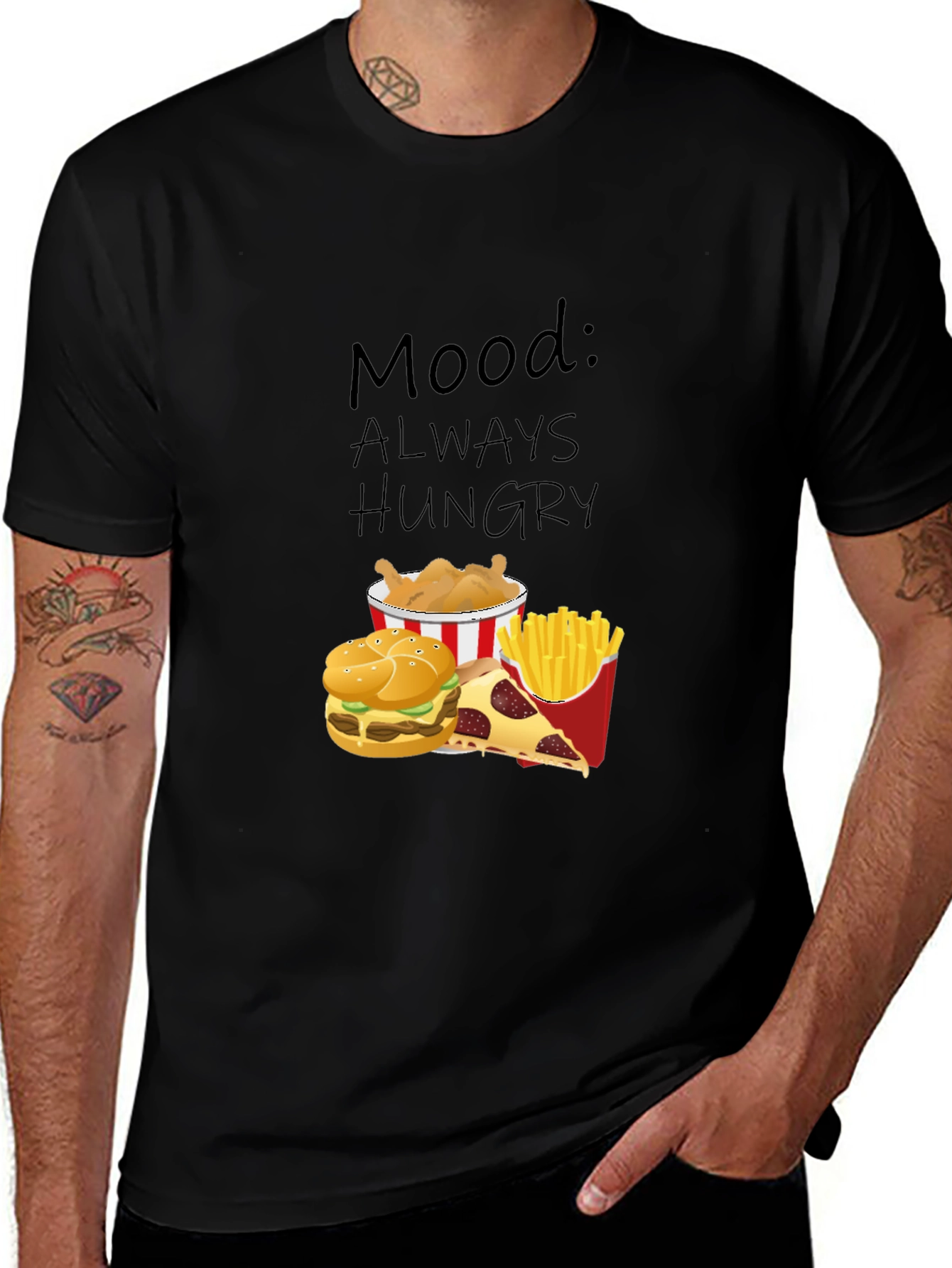 Variant 18 of Always Hungry T-Shirt - Foodie Tee