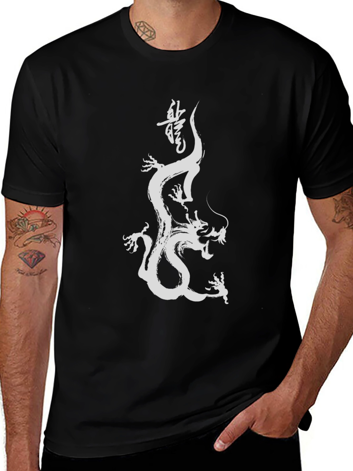 Variant 22 of Dragon Graphic Black T-Shirt