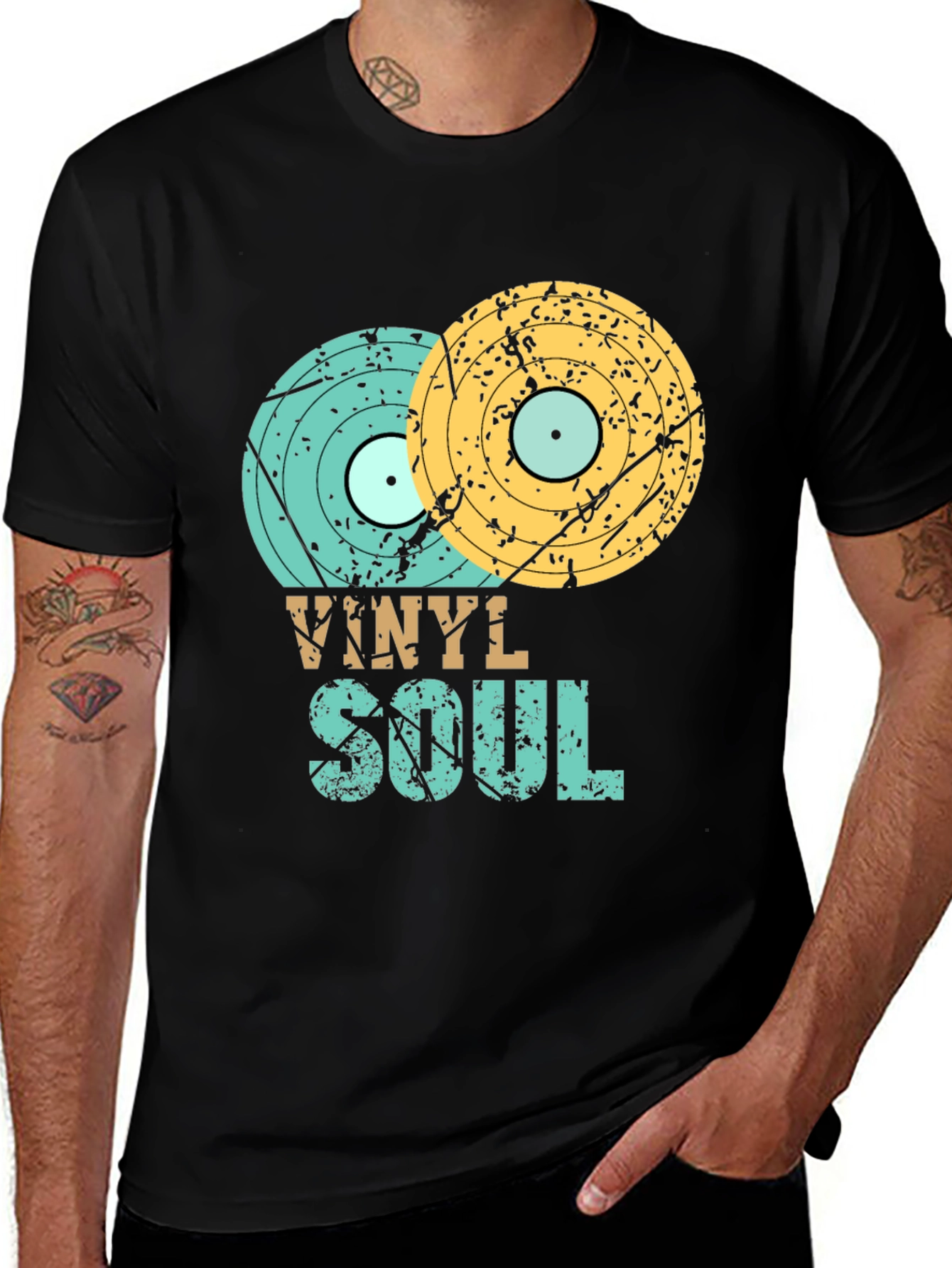 Variant 24 of Vinyl Soul Graphic Tee - Retro Music Lover Shirt