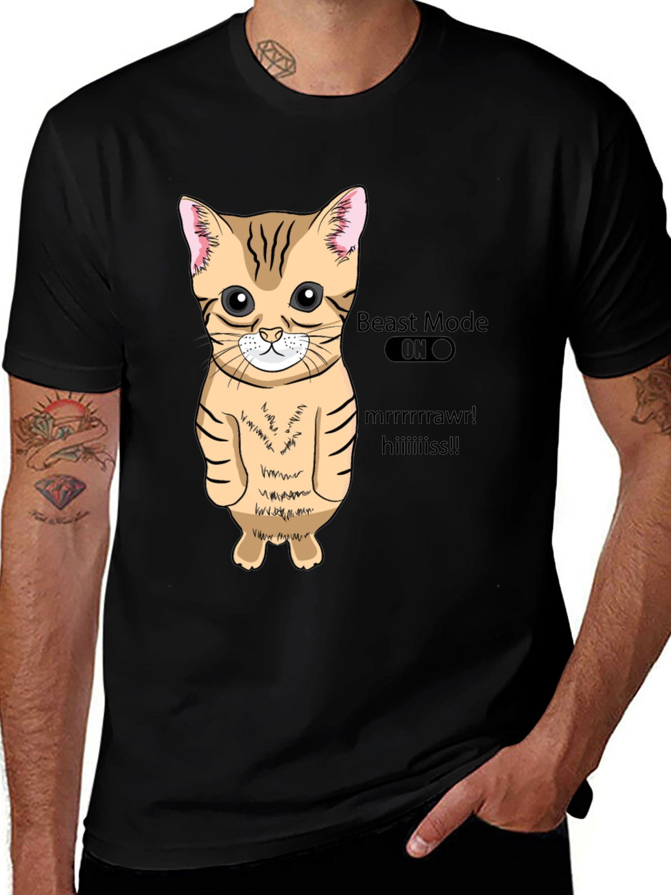 Variant 20 of Beast Mode Cat Graphic T-Shirt