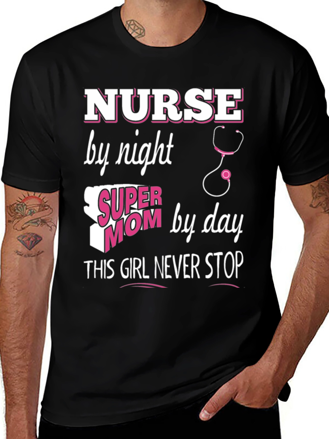 Variant 21 of Nurse Super Mom T-Shirt - Gift for Hardworking Women