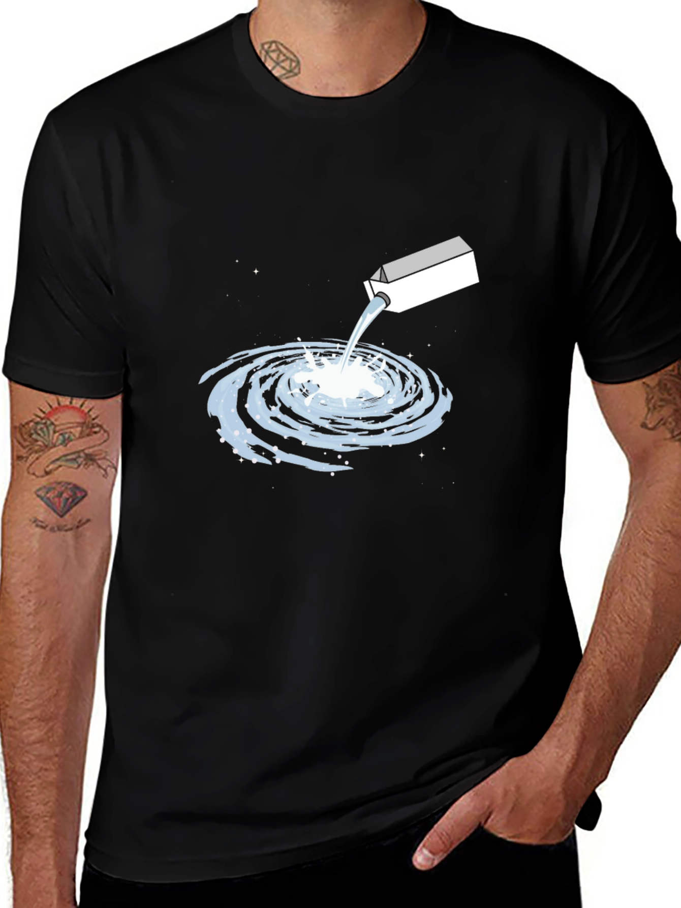 Milk Galaxy Tee - Unique Space Milk Design