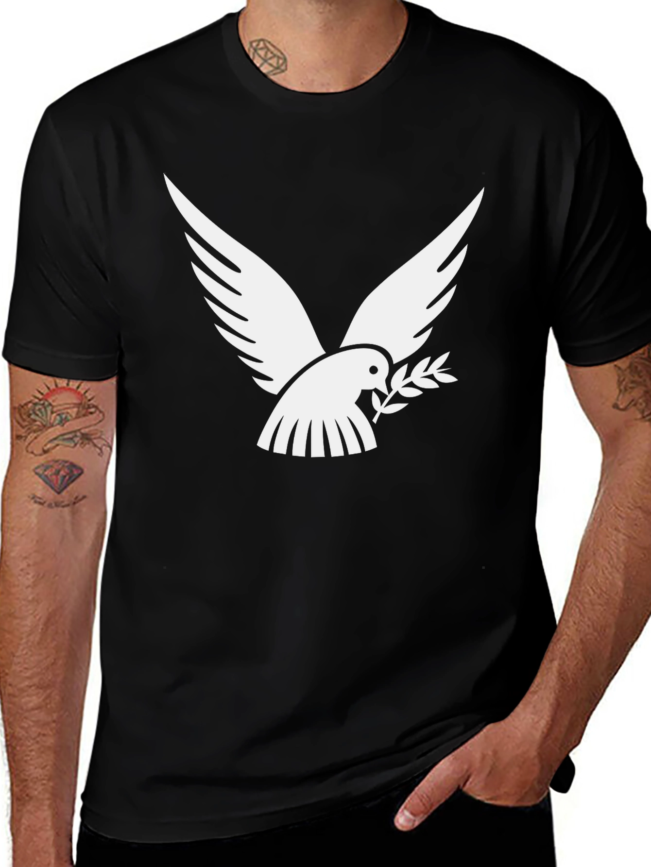 Variant 6 of Dove Graphic Black T-Shirt
