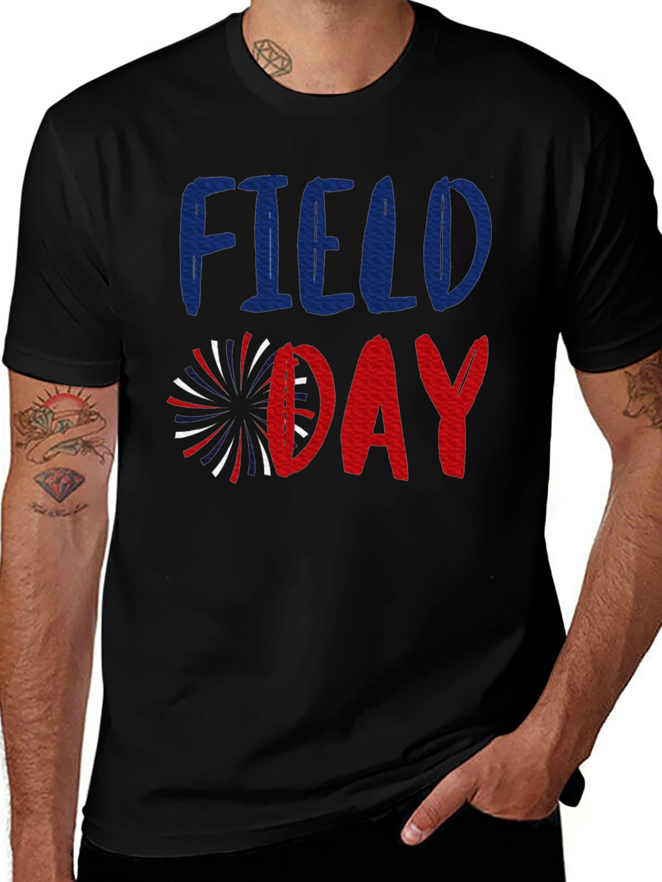 Field Day T-Shirt - Patriotic Red White and Blue Tee