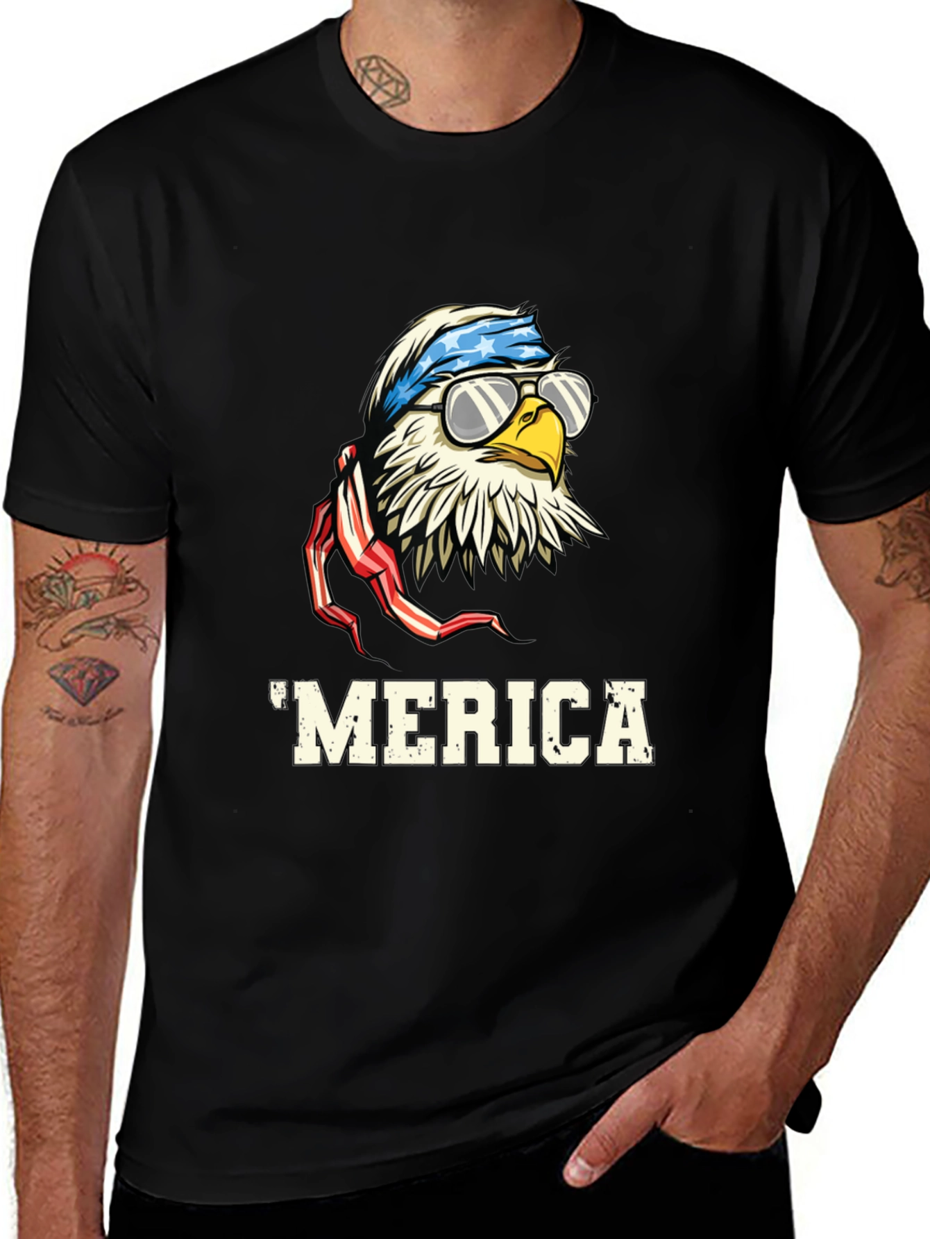 Variant 26 of Patriotic Eagle 'MERICA Graphic T-Shirt