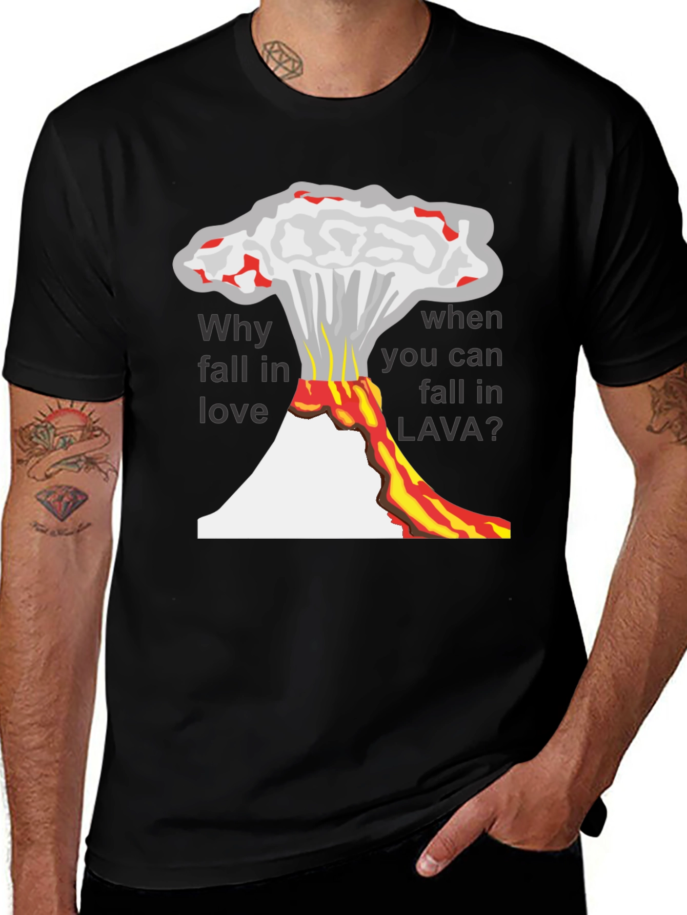 Lava Love Men's T-Shirt - Volcanic Humor Tee
