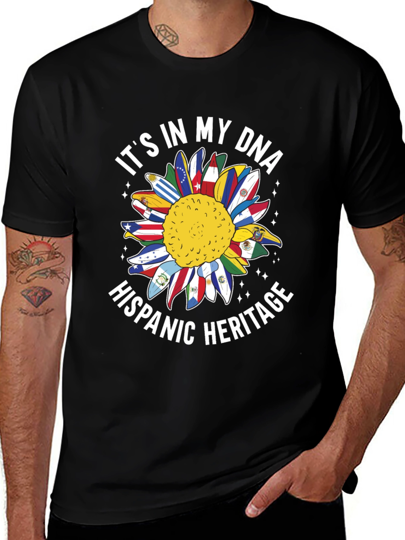 Hispanic Heritage DNA Sunflower T-Shirt