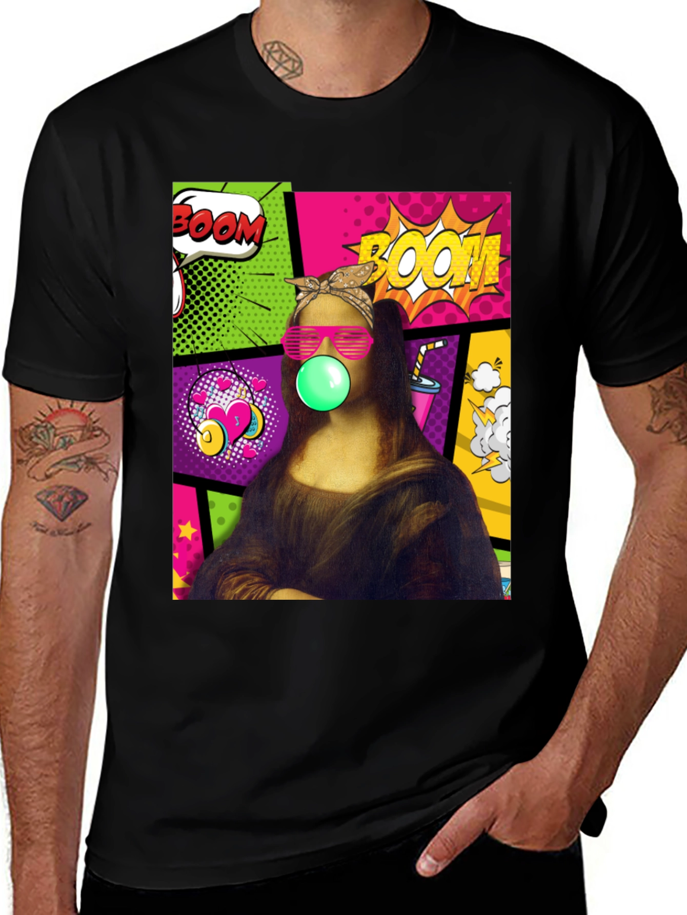 Mona Lisa Pop Art Graphic T-Shirt