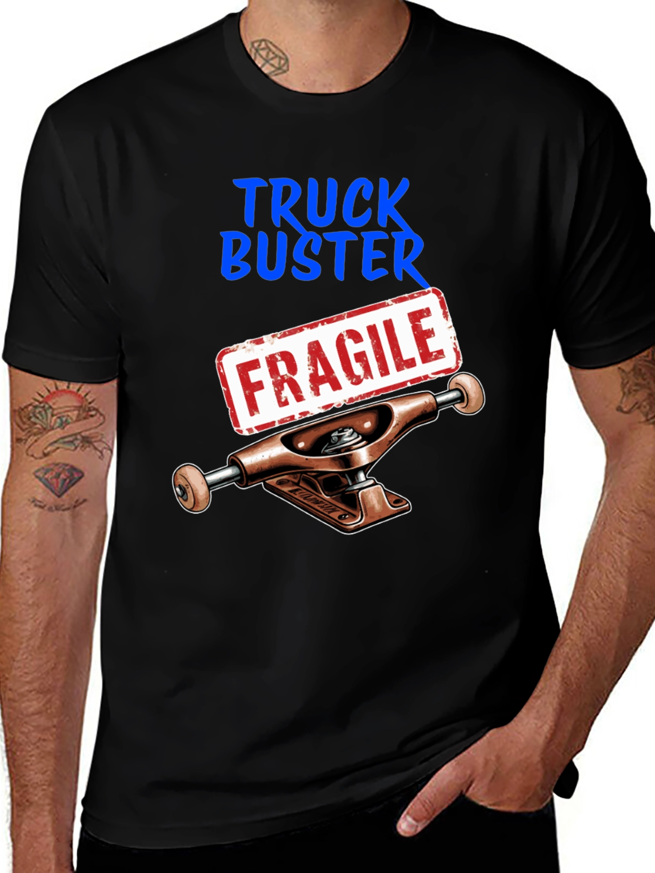 Truck Buster Fragile Skateboard T-Shirt