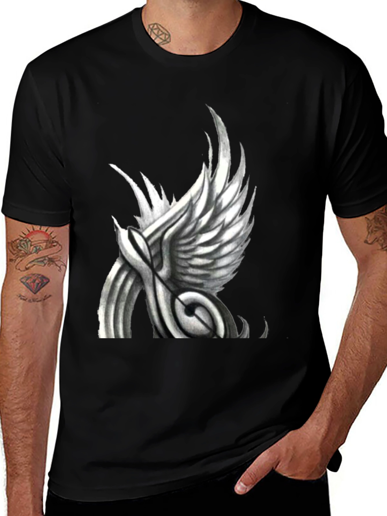 Variant 15 of Winged Note Graphic T-Shirt