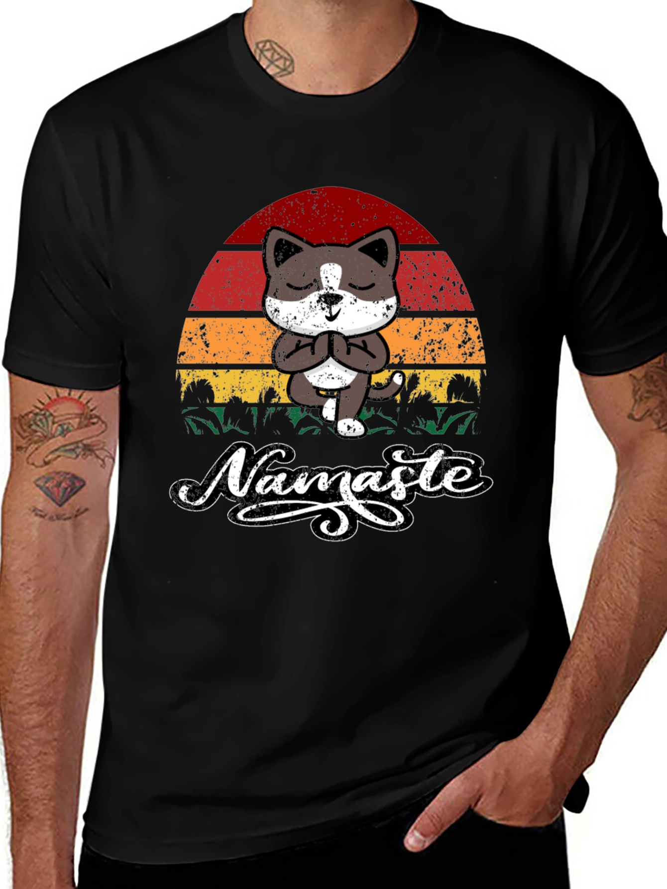Variant 20 of Yoga Cat Namaste Graphic T-Shirt