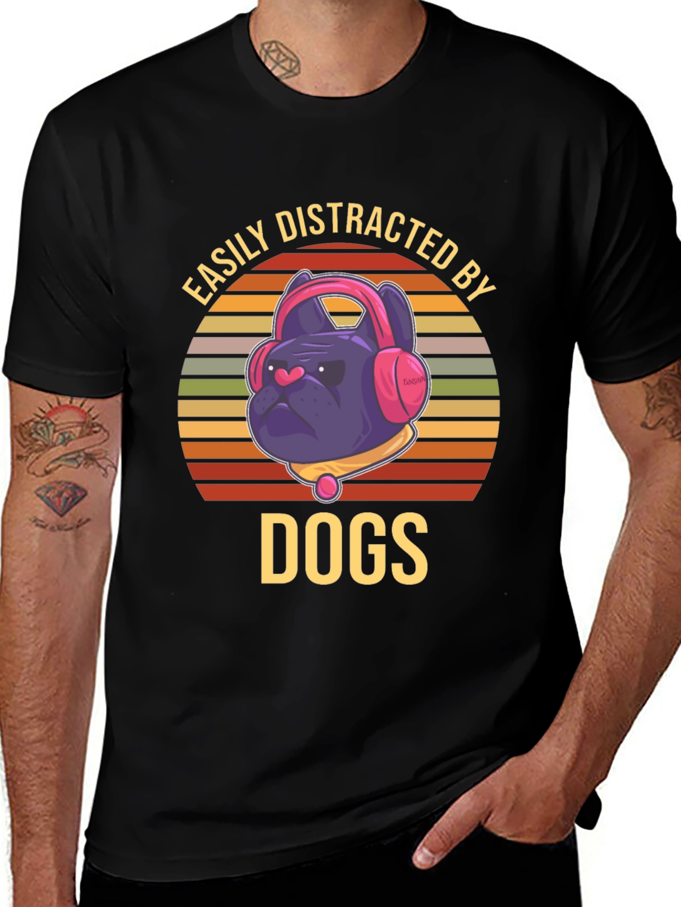 Variant 6 of Easily Distracted By Dogs T-Shirt