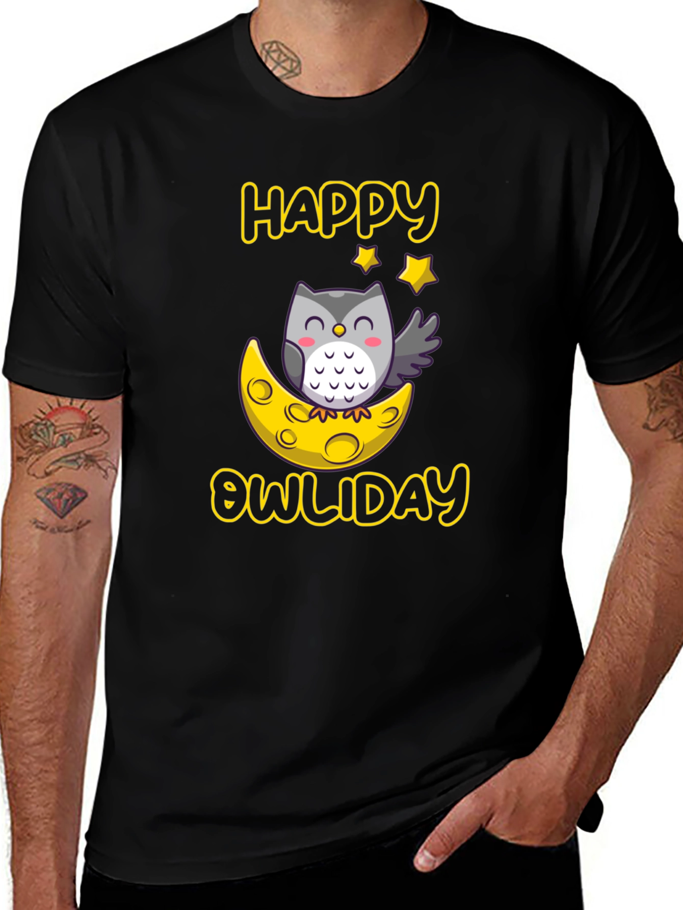 Variant 15 of Happy Owliday T-Shirt - Cute Owl Design