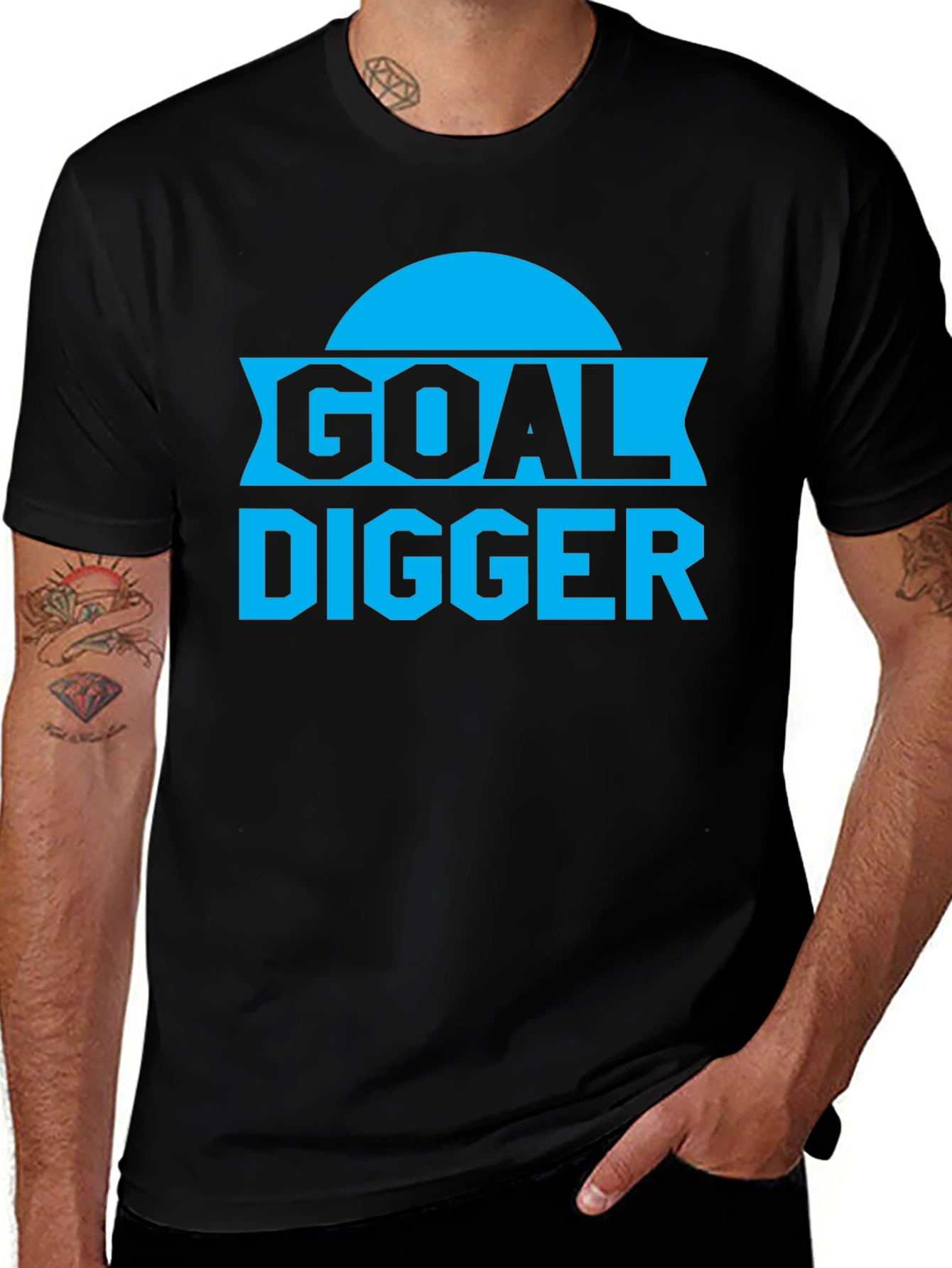 Variant 27 of Goal Digger T-Shirt - Motivational Black Tee