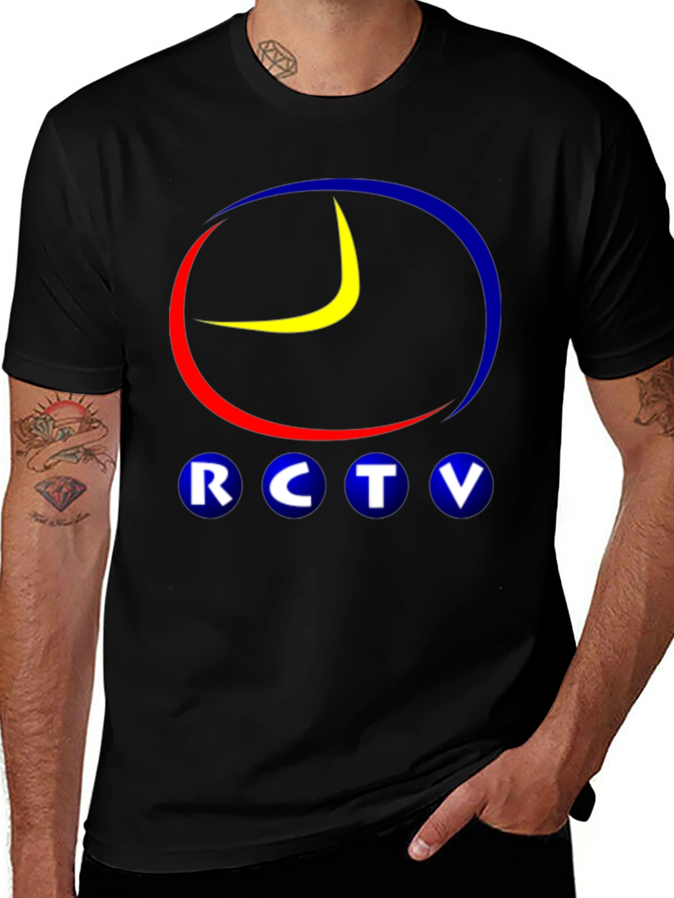 RCTV Logo Graphic Black T-Shirt