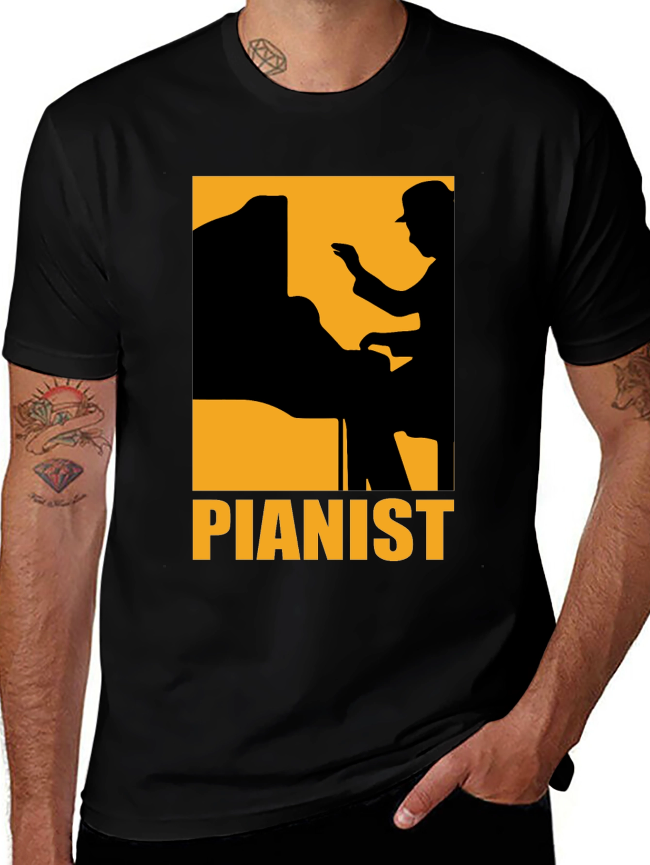 Pianist Graphic T-Shirt - Music Lover Tee