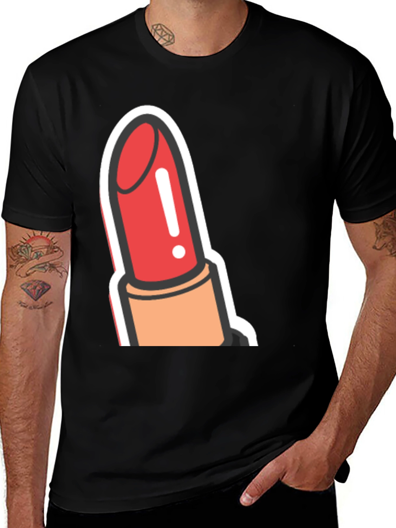 Variant 17 of Lipstick Graphic Tee - Bold & Stylish