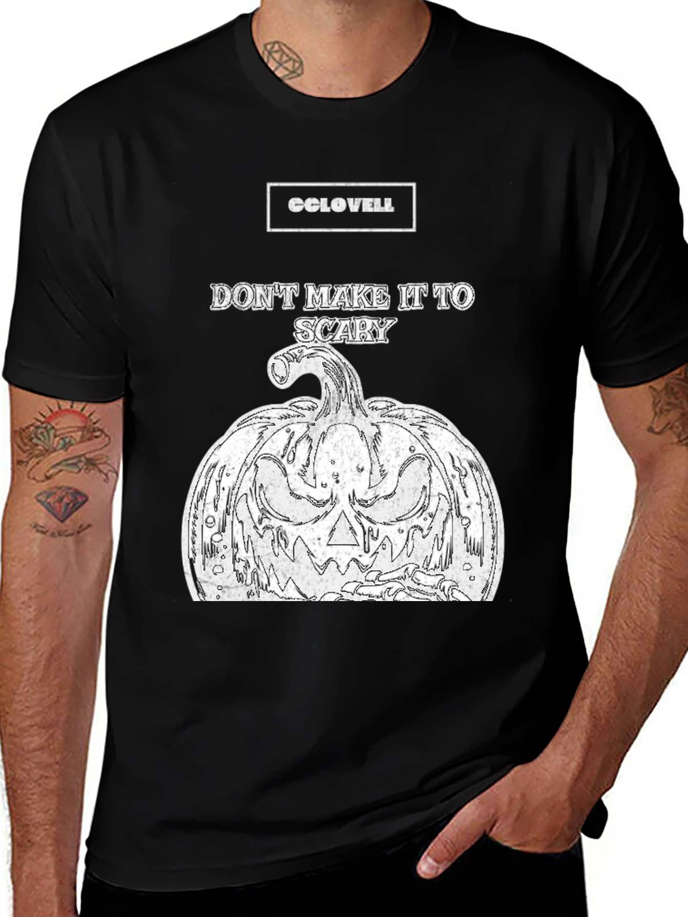 Variant 7 of CCLOVELL "Don't Make It Too Scary" Halloween Pumpkin T-Shirt