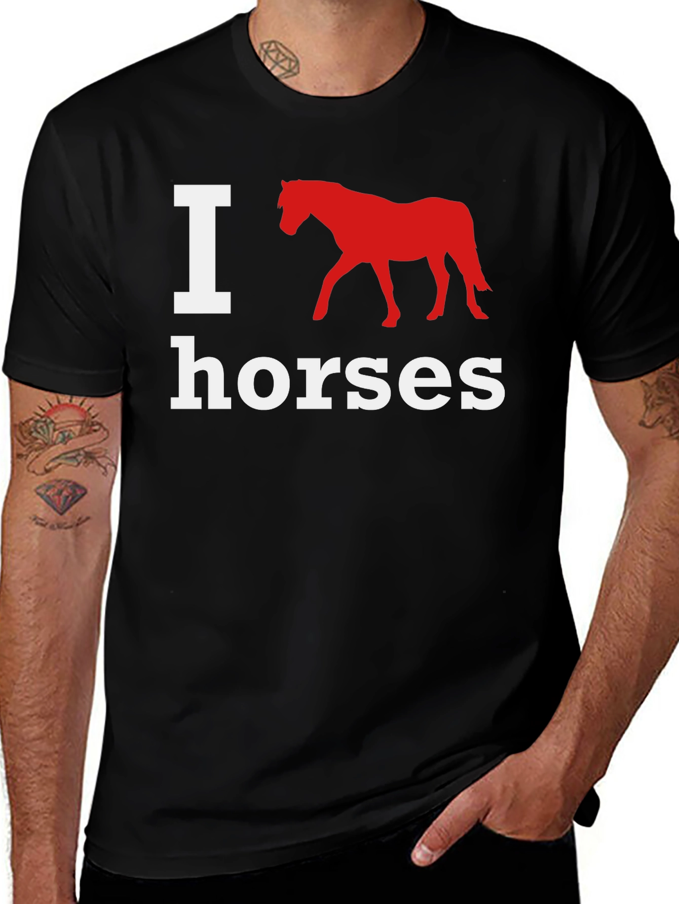 Variant 5 of I Love Horses Graphic T-Shirt