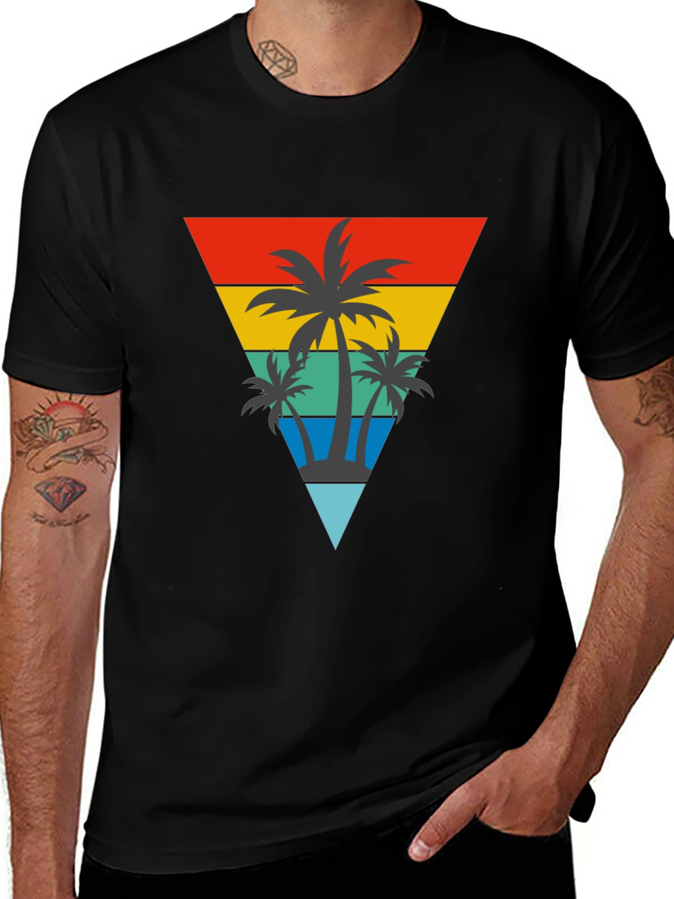 Variant 13 of Retro Palm Tree Graphic T-Shirt