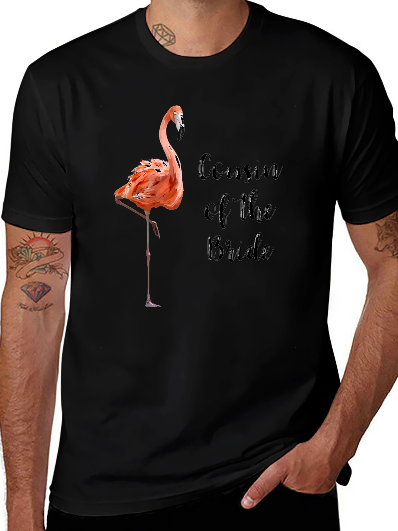 Variant 3 of Cousin of the Bride Flamingo T-Shirt