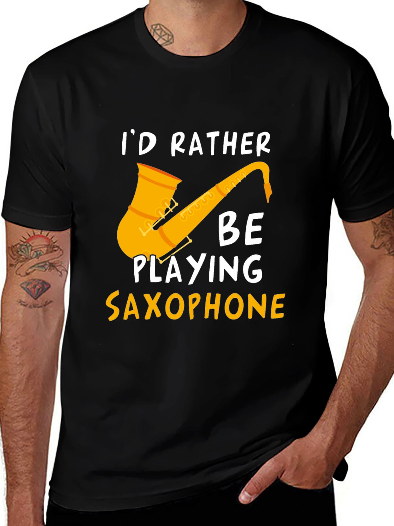 Variant 12 of Saxophone Lover T-Shirt - Music Player Graphic Tee
