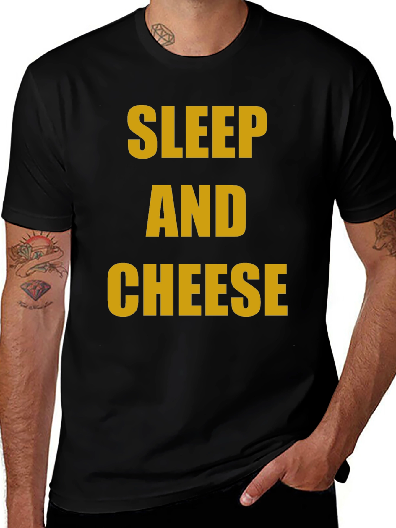 Variant 6 of Sleep and Cheese Graphic Tee - Novelty T-Shirt