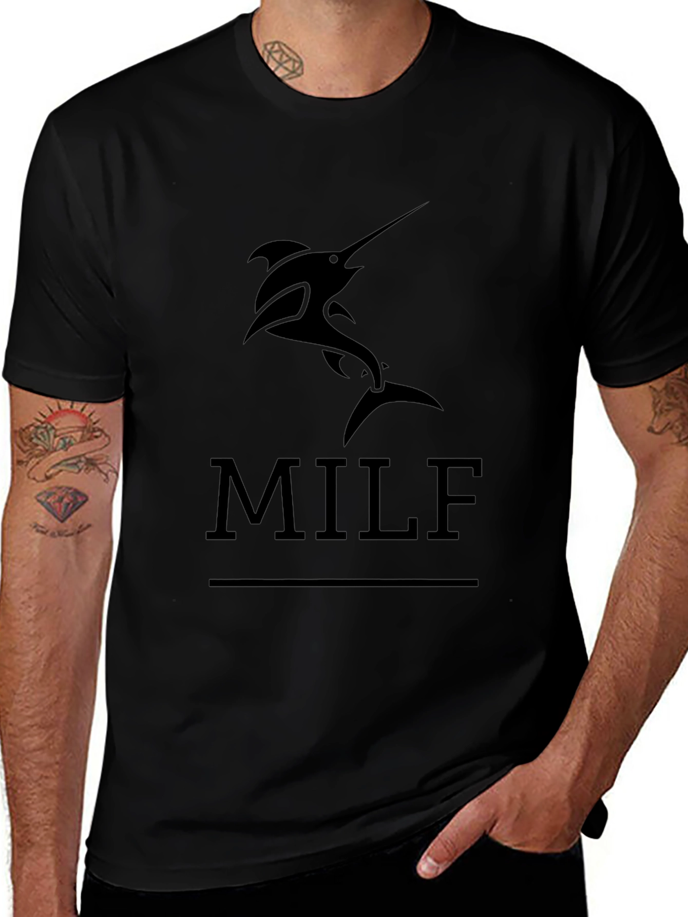 Variant 10 of MILF Marlin T-Shirt - Fishing Humor Tee