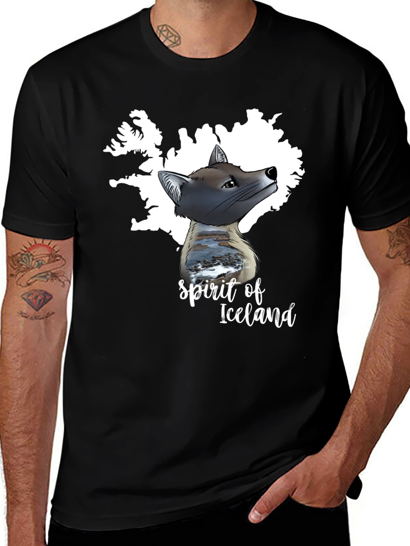 Spirit of Iceland Graphic Tee - Black