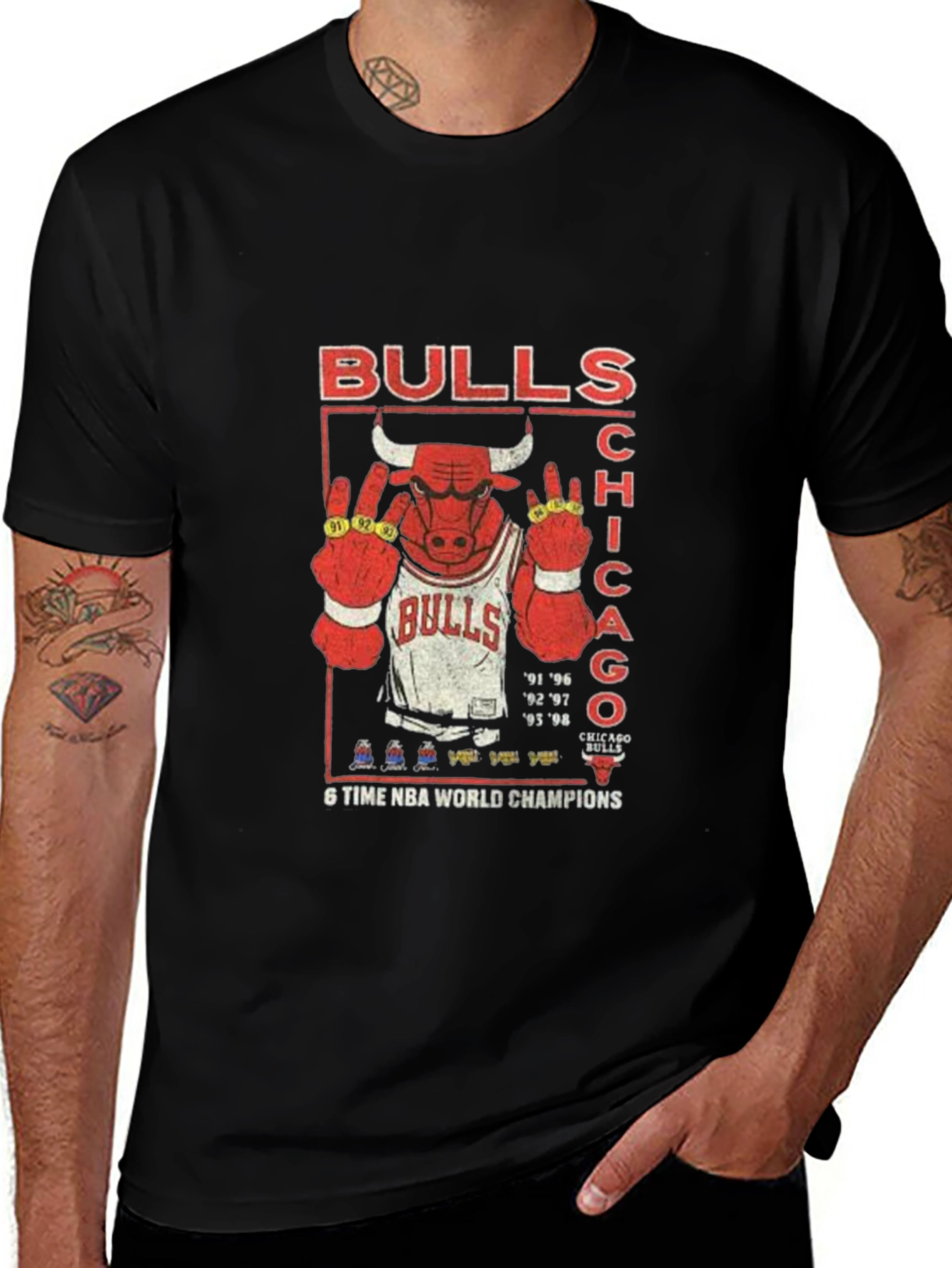 Chicago Bulls 6-Time NBA Champions T-Shirt