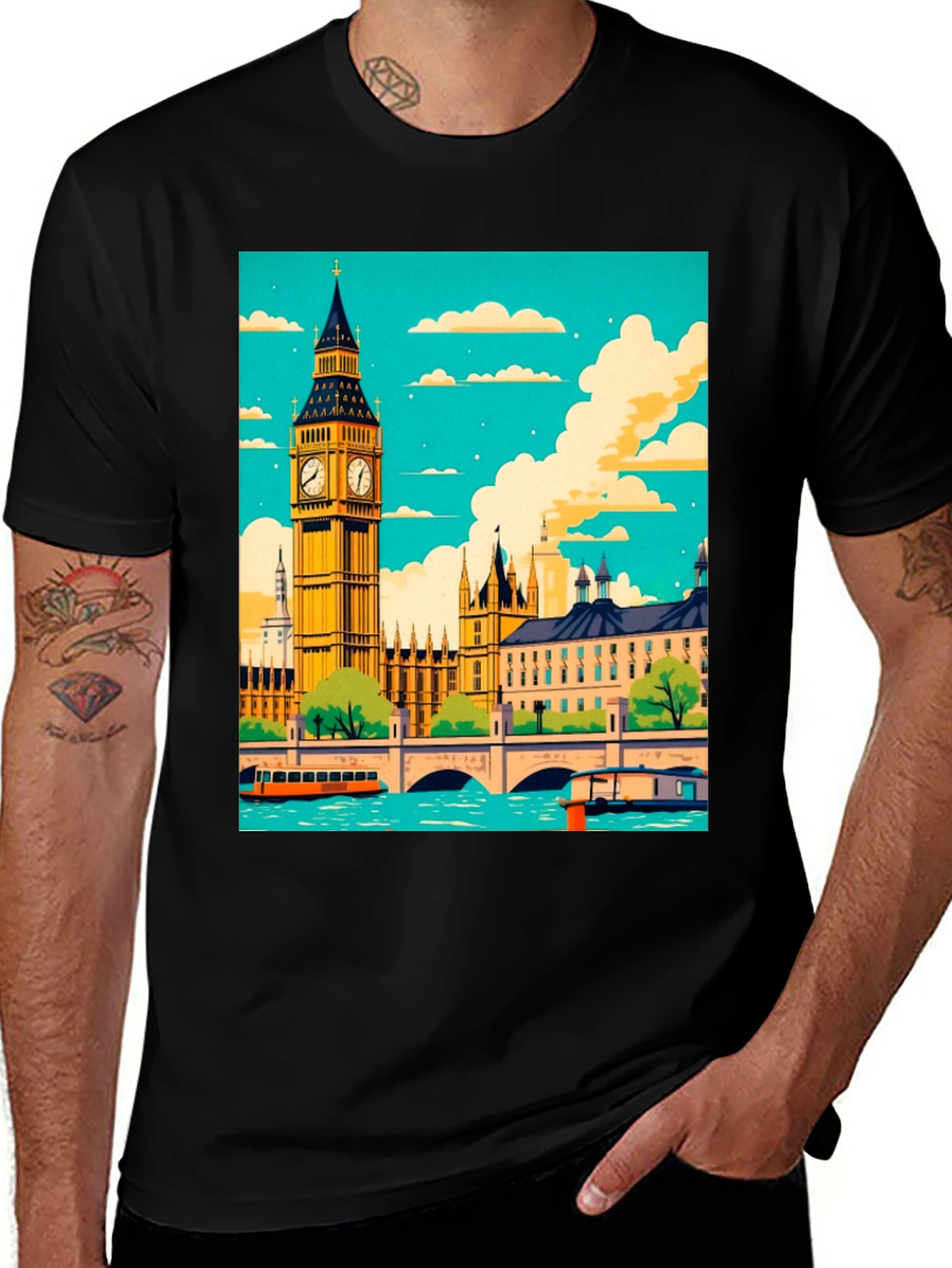 Variant 26 of London Big Ben Graphic Tee