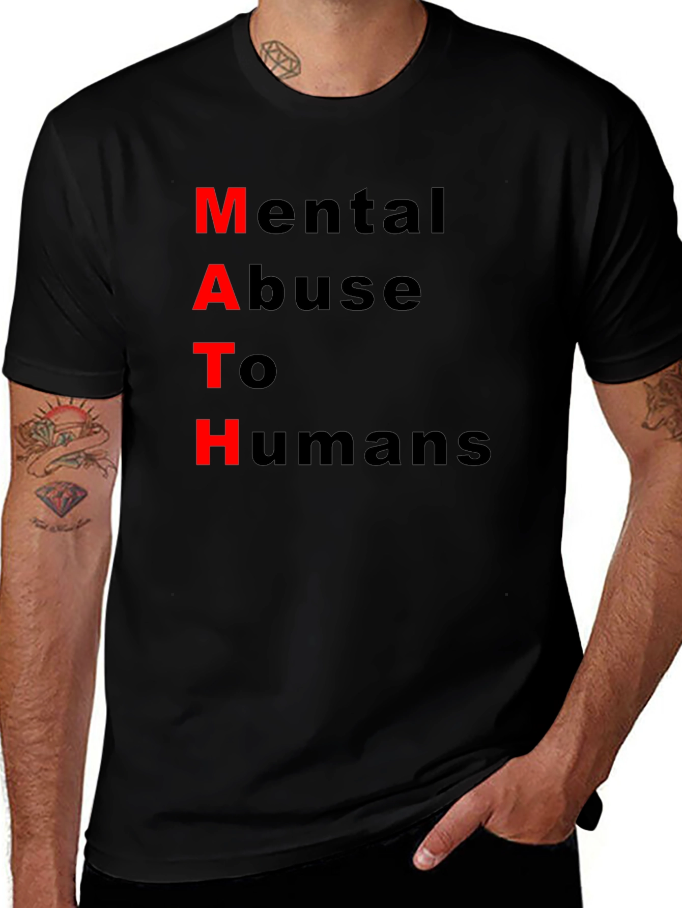 Variant 18 of Funny Math Abuse to Humans Graphic T-Shirt