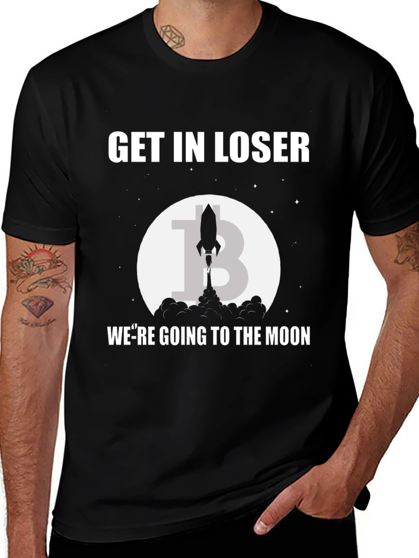 Get In Loser Bitcoin T-Shirt: We're Going to the Moon!