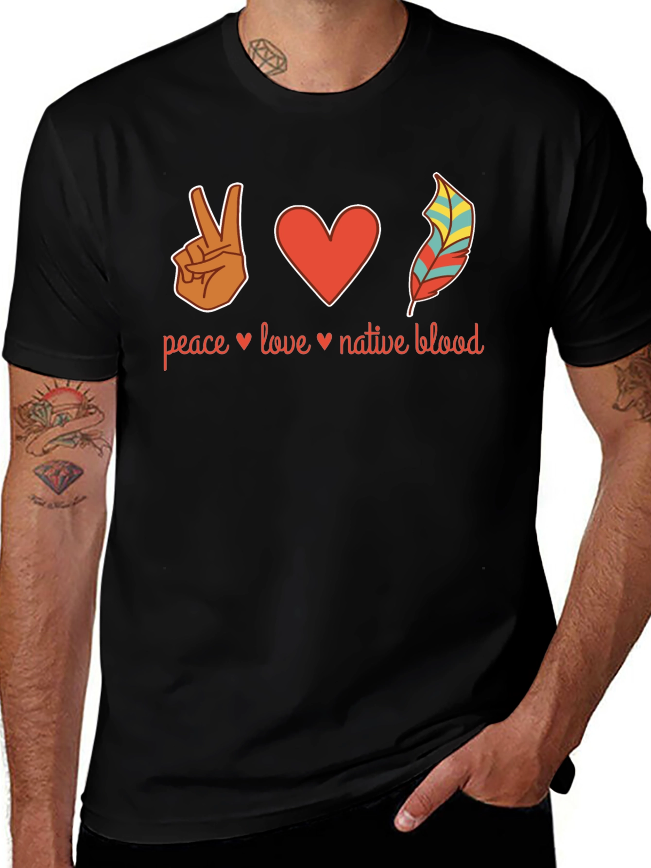 Variant 18 of Peace Love Native Blood T-Shirt