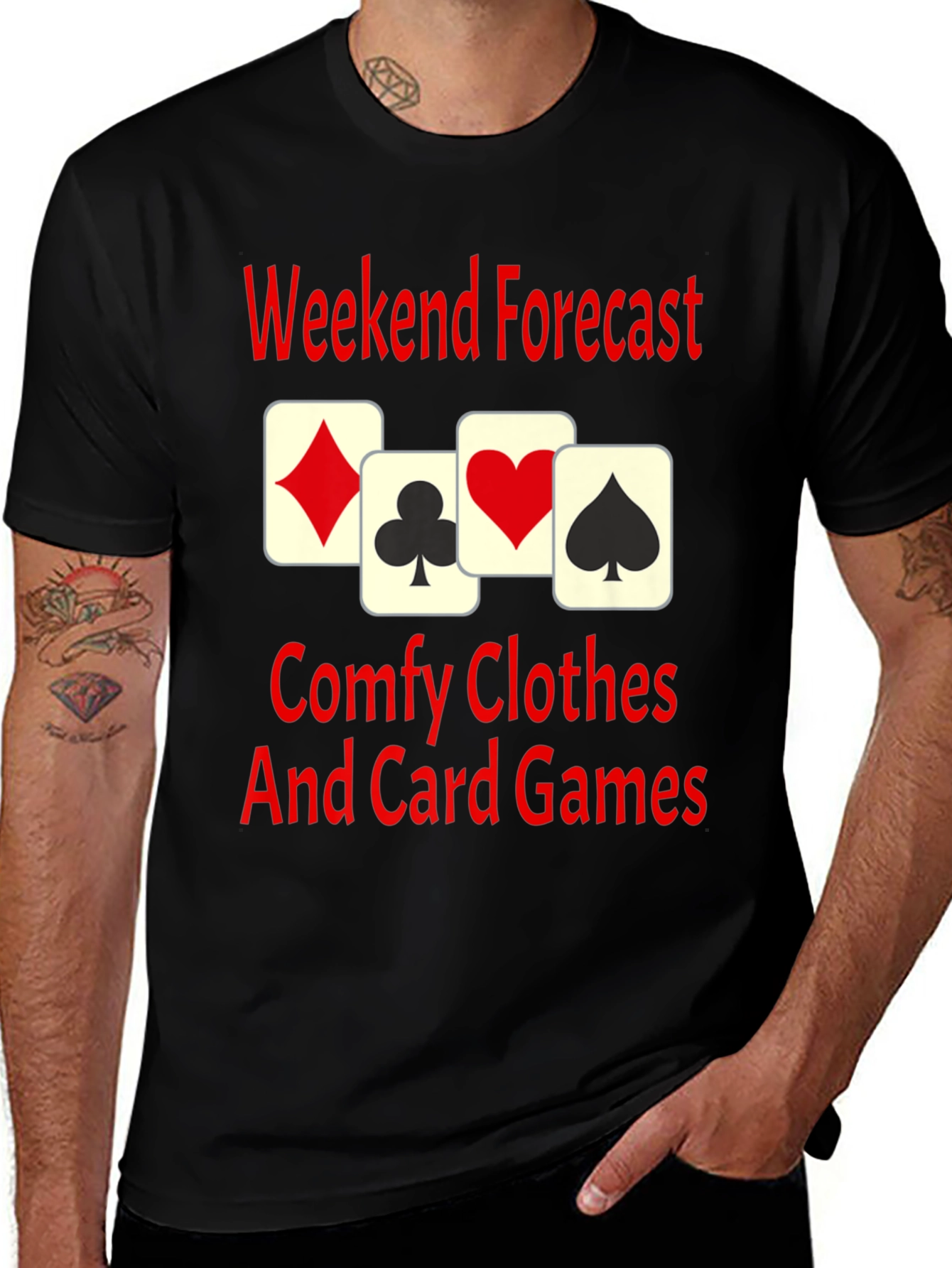 Variant 12 of Weekend Forecast Card Games T-Shirt