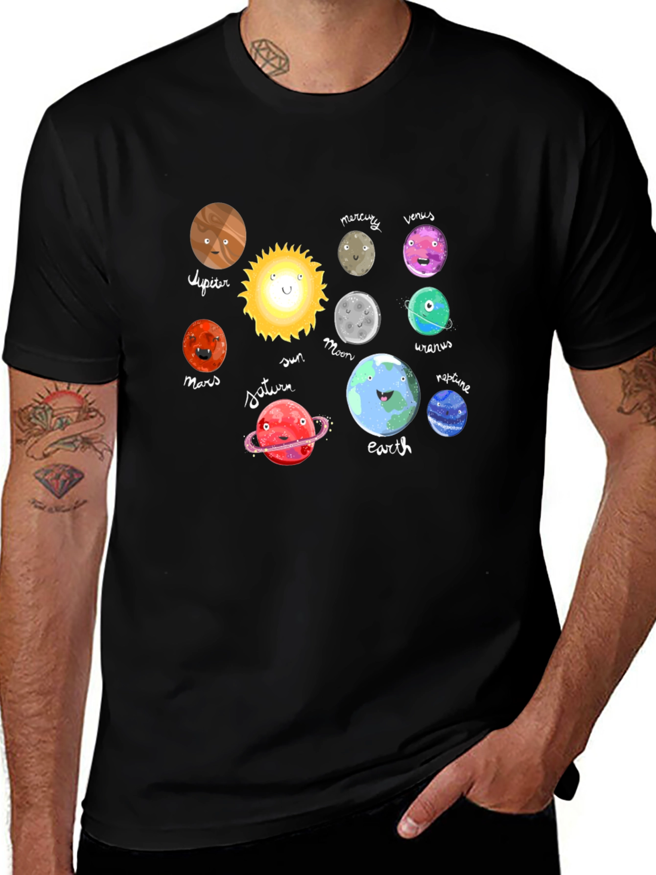 Variant 14 of Solar System Planets T-Shirt