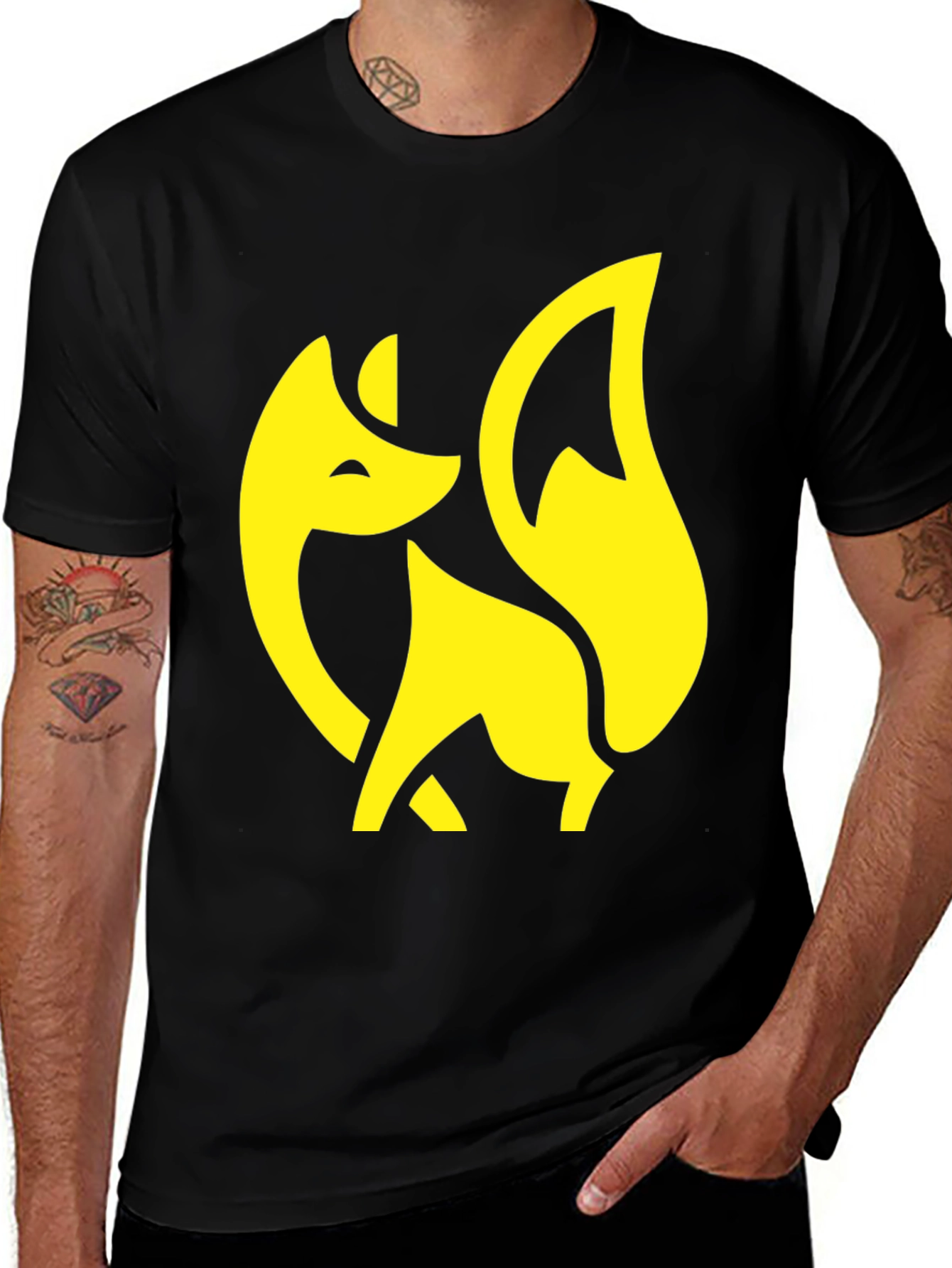 Variant 2 of Fox Graphic Tee - Stylish Black T-Shirt